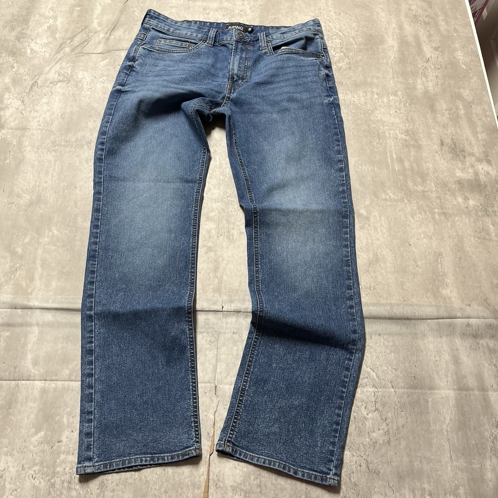 Buffalo David Bitton Skinny Striaght Denim Jeans Blue Light Wash Men's 32x32
